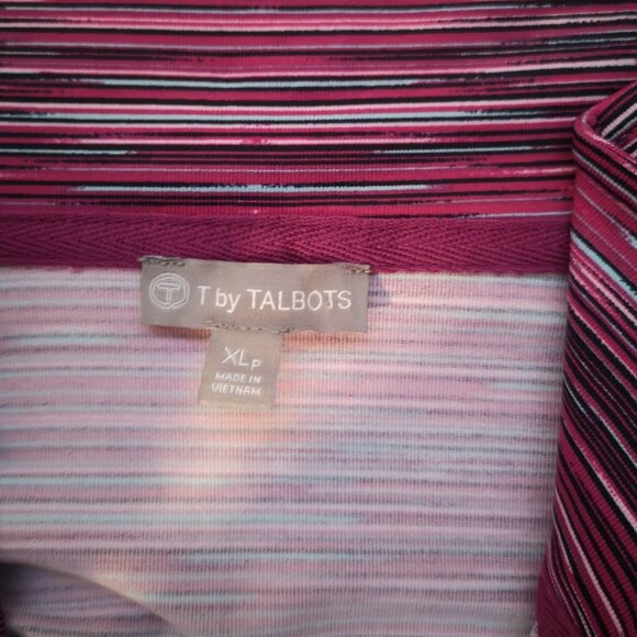 T by Talbots Ladies 1/4 Zip Multi Colored Long Sleeve Active Pullover - Picture 3 of 9